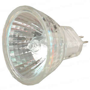 Лампа галогенная СВЕТОЗАР с защитным стеклом, цоколь GU4, диаметр 35мм, 35Вт, 12В